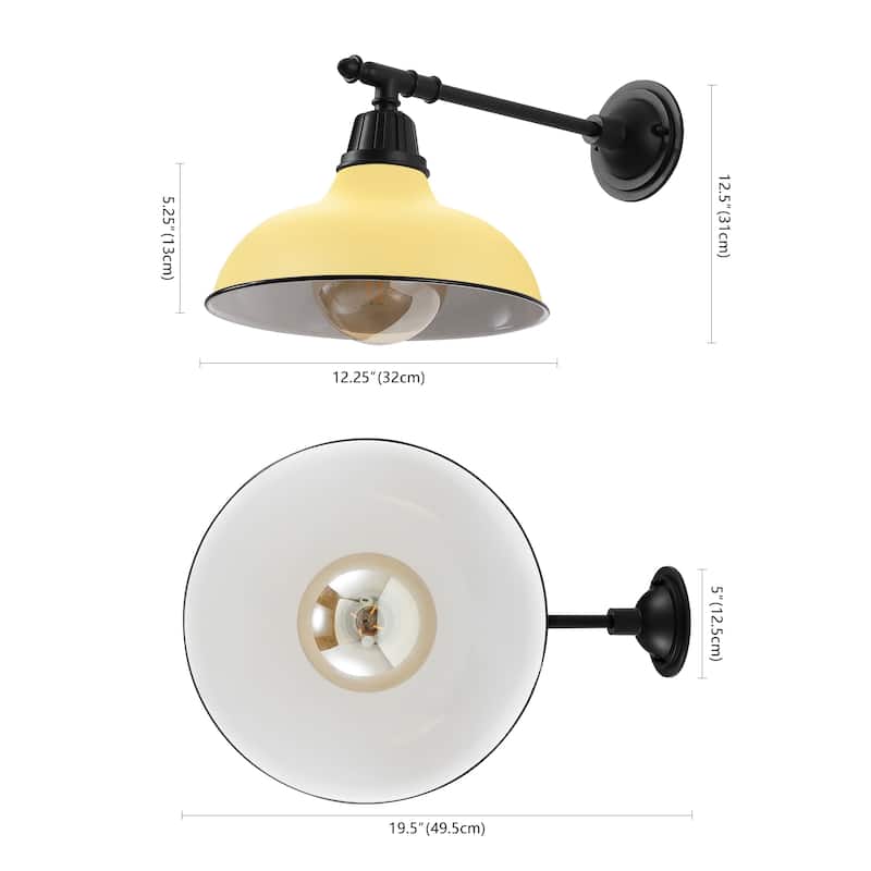 12.25" Indoor/Outdoor LED Arm Sconce, By JONATHAN Y - 12.25