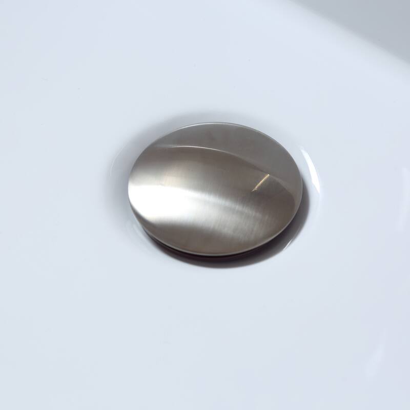 Luxier DS01-T Bathroom Sink Push Pop-Up Drain Stopper with No Overflow