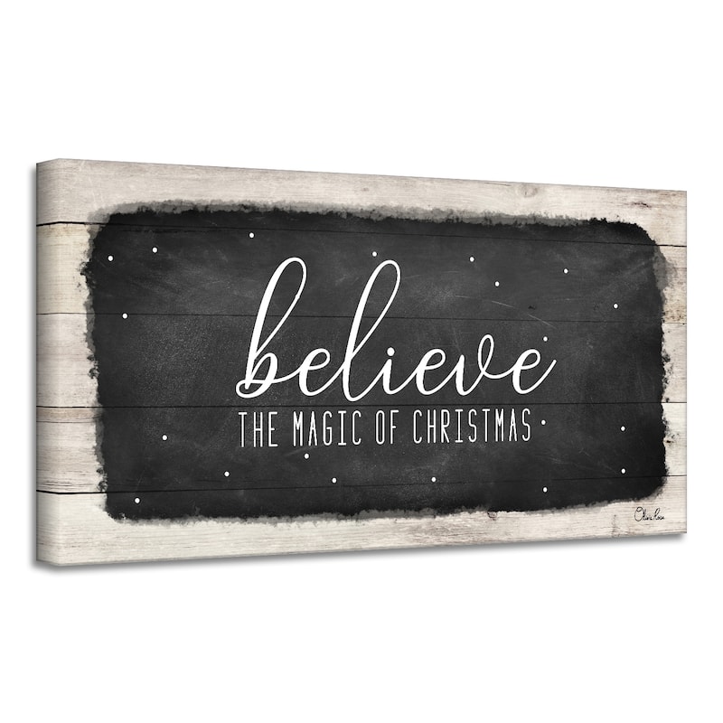 Ready2HangArt 'Believe I' Holiday Canvas Wall Art by Olivia Rose