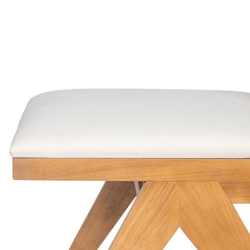 Rattan Bohemian Kitchen Chairs Armless Side Chairs, Set of 2