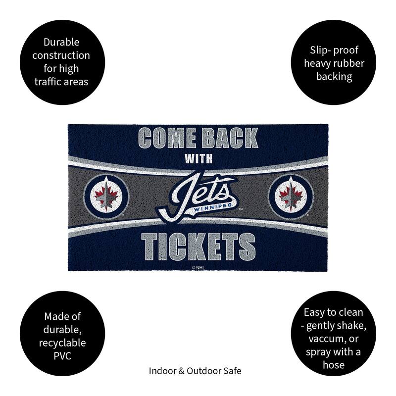 Washington Capitals 28 in. x 16 in. PVC "Come Back With Tickets" Trapper Door Mat