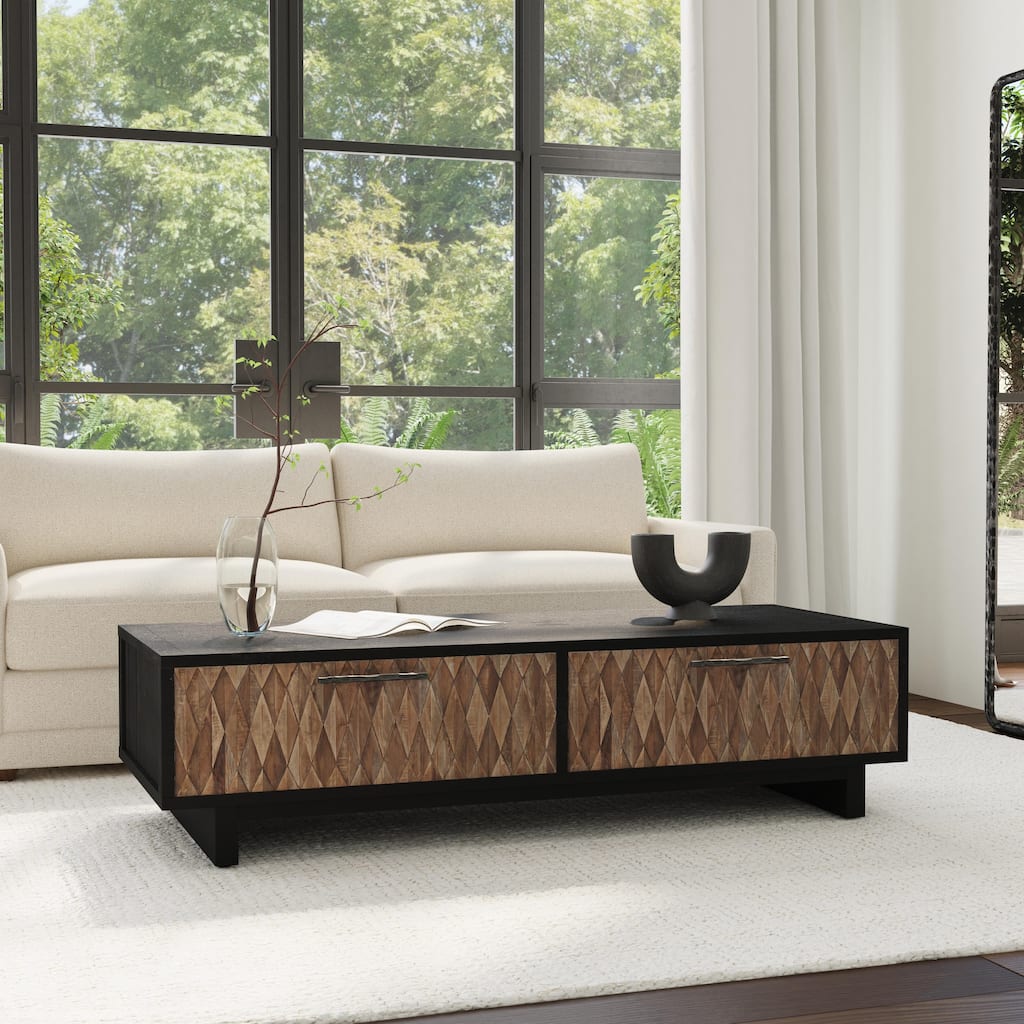 Classic Home Anton 4-Drawer Reclaimed Wood Coffee Table