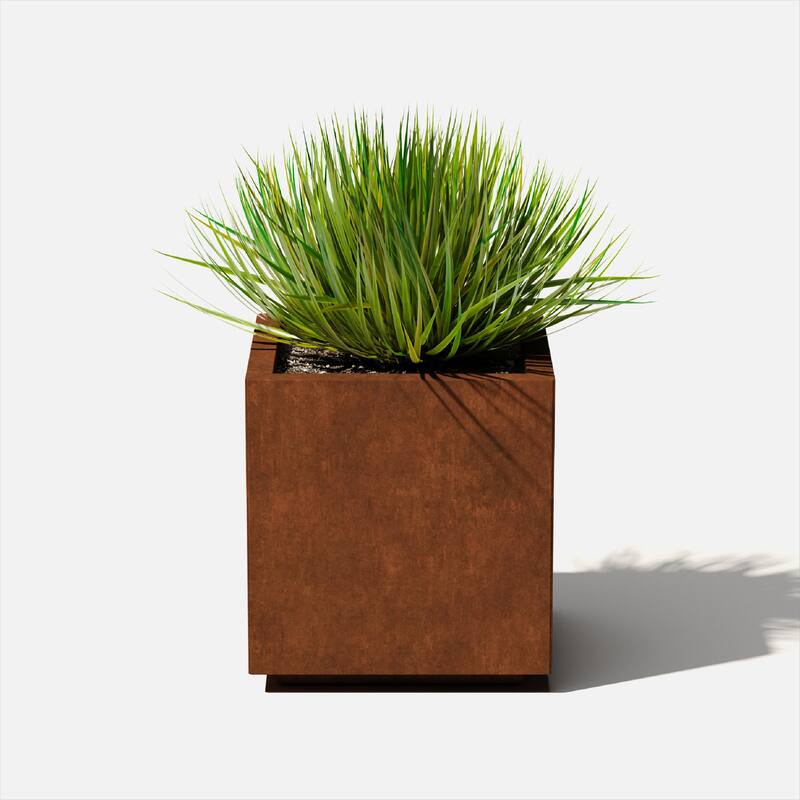 Veradek Corten Steel Series Cube Planter