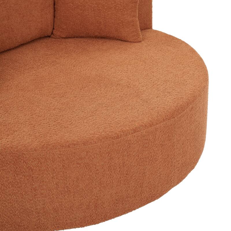 360° Swivel Chair Accent Barrel Chair Swivel Round Sofa Chair with 3 Removable Pillows for Living Room, Bedroom