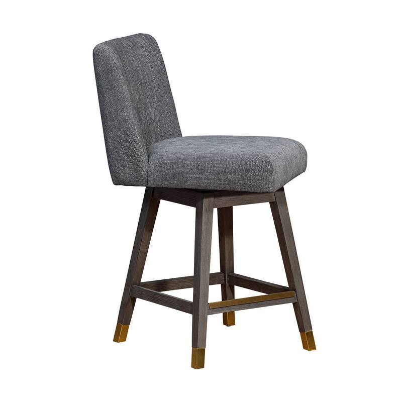 Basila Upholstered Bar or Counter Height Swivel Barstool