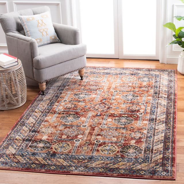SAFAVIEH Bijar Celie Traditional Distressed Oriental Area Rug - 3' x 5' - Rust/Ivory