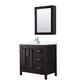 Option Dark Espresso, Chrome Trim, White Quartz Top