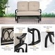 preview thumbnail 8 of 10, Costway 2-Person Outdoor Swing Glider Chair Bench Loveseat Cushioned - 47.5'' x 27'' x 33.5''