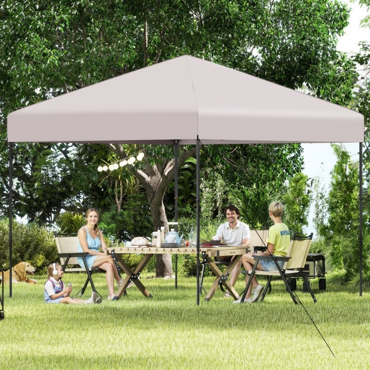 Oxford Fabric Metal Pop Up Canopy Tent with Bag and Adjustable Height