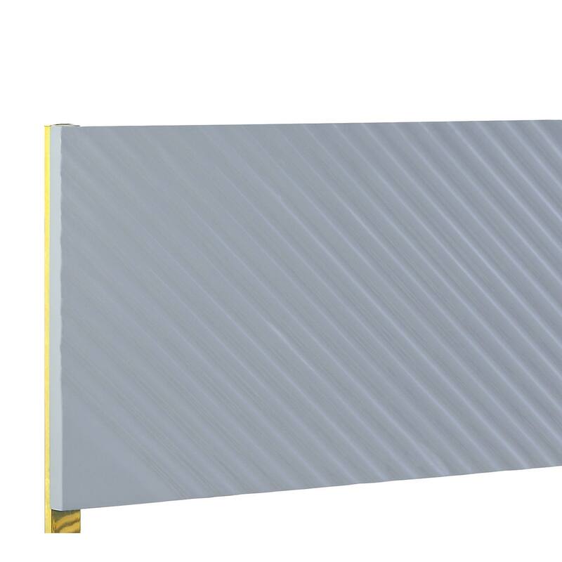 Gray High Gloss Queen Bed