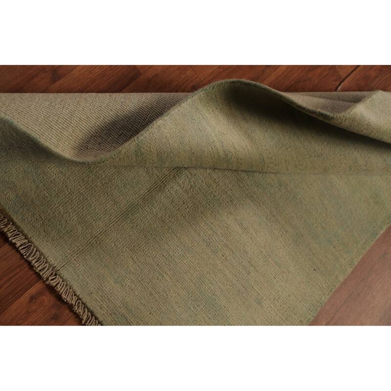 Modern Gabbeh Oriental Rug Handmade Solid Wool Carpet - 2'7" x 4'0"