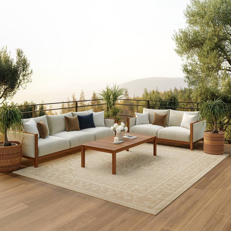 Nourison Tulum Indoor/Outdoor Persian Area Rug - 8' x 10' - Cream