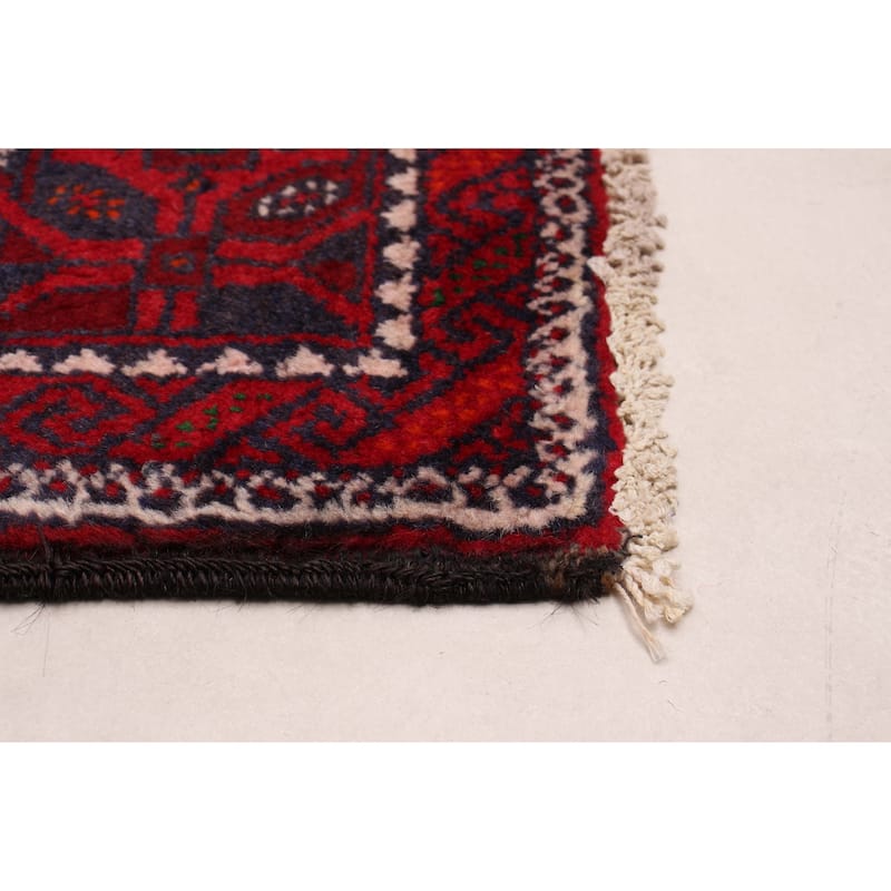 ECARPETGALLERY Hand-knotted Royal Baluch Red Wool Rug - 3'3 x 5'11