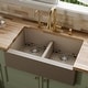 preview thumbnail 16 of 17, Karran Farmhouse Apron Front Quartz Double Bowl Kitchen Sink Kit