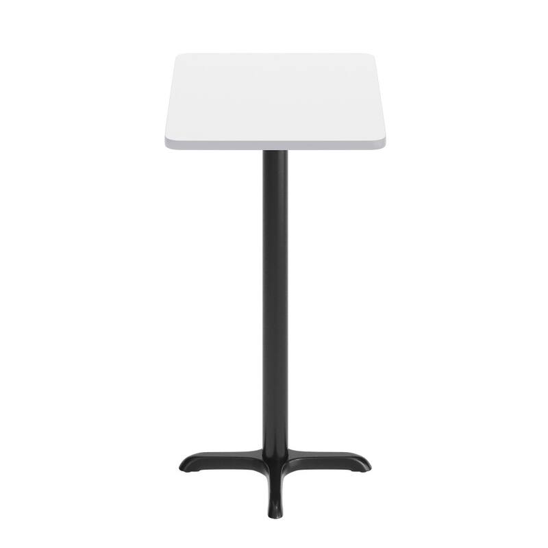 24'' x 30'' Rectangular Table Top with 22'' x 22'' Bar Height Table Base - 30"D x 24"W x 43.125"H