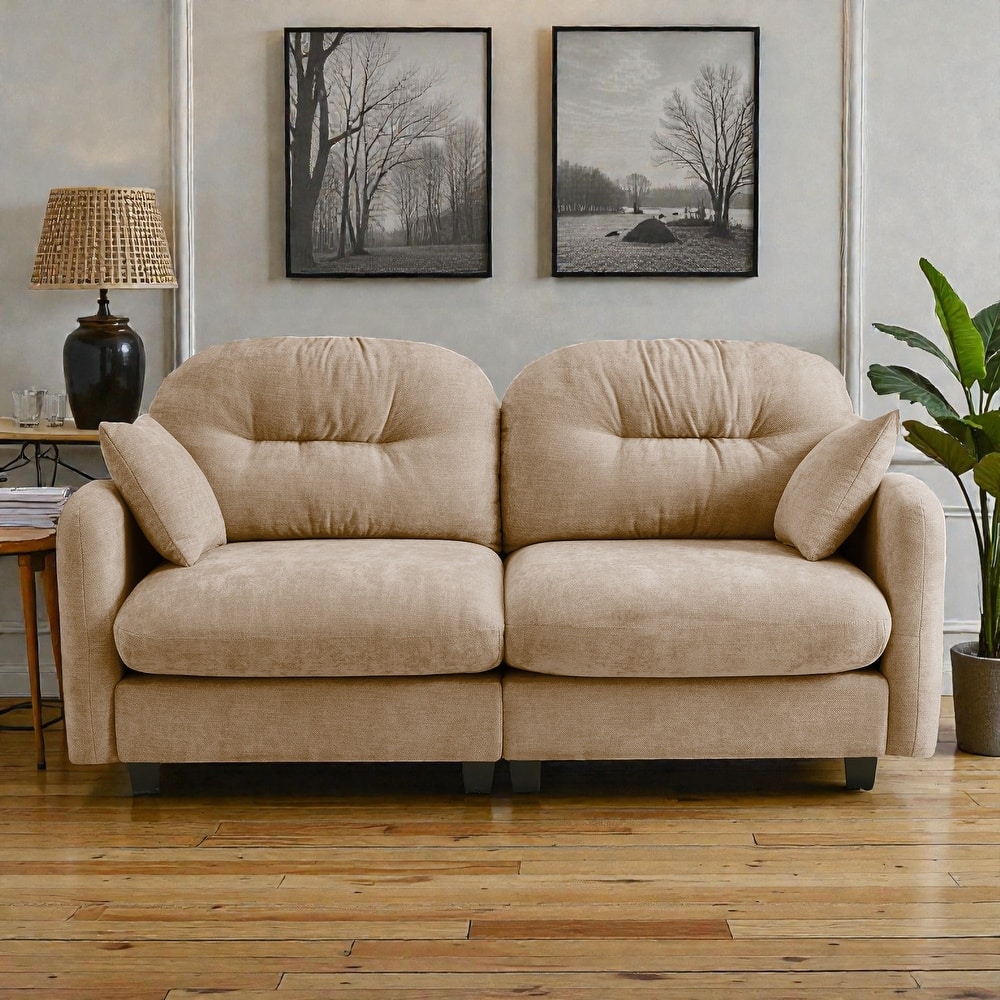 Loveseat Cloud Modular Sectional Sofa in Chenille Fabric, Tufted Backrest, Ergonomic Modern Couch for Living Room