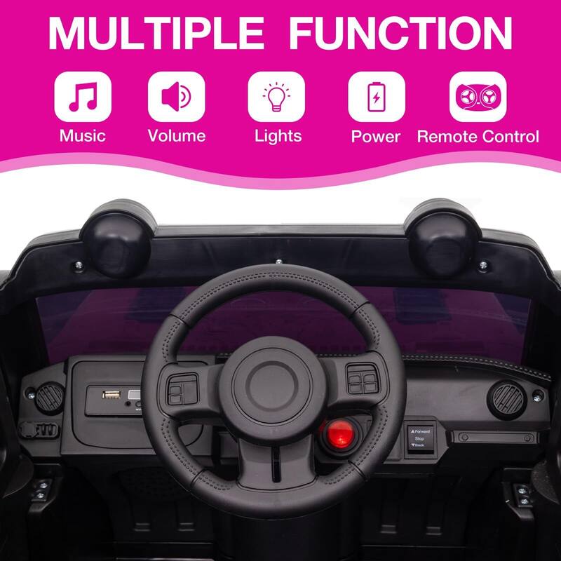 12V Kids Ride-On Truck, Battery Powered Electric Car with Remote Control