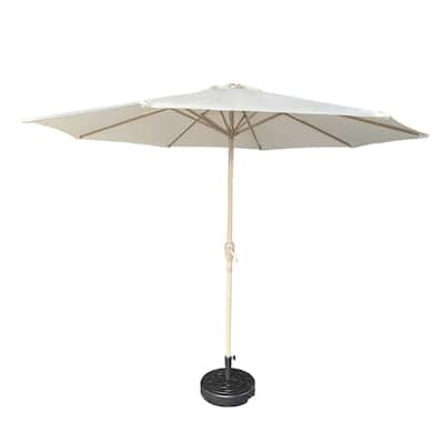 9FT Patio Umbrella Outdoor, Heavy-Duty Market Umbrella with 8 Sturdy Steel Ribs, UV-Resistant & Waterproof Canopy, without base