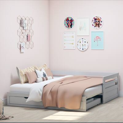 Taylor & Olive Acropolis Twin to King Day Bed with Storage Drawers