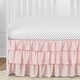 preview thumbnail 4 of 4, Yellow and Pink Watercolor Floral Girl 4pc Nursery Crib Bedding Set - Blush Peach Grey White Shabby Chic Rose Flower Farmhouse