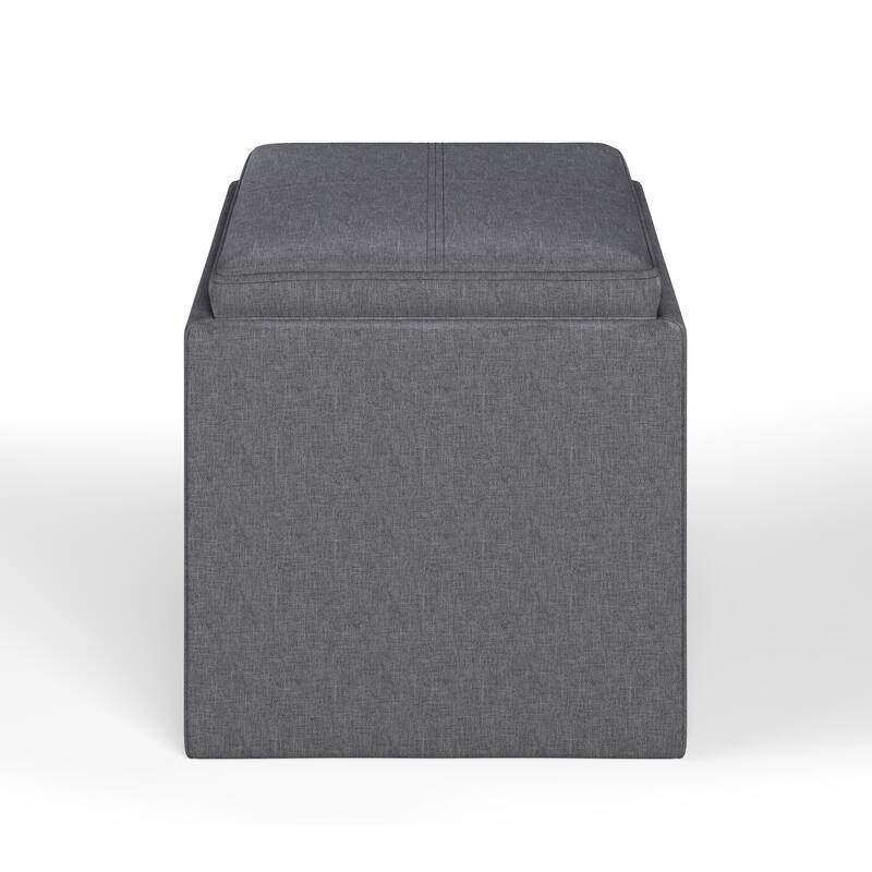 WYNDENHALL Townsend 17 inch Wide Contemporary Square Storage Ottoman