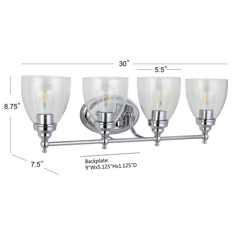 Magnolia Metal/Glass LED Vanity, by JONATHAN Y