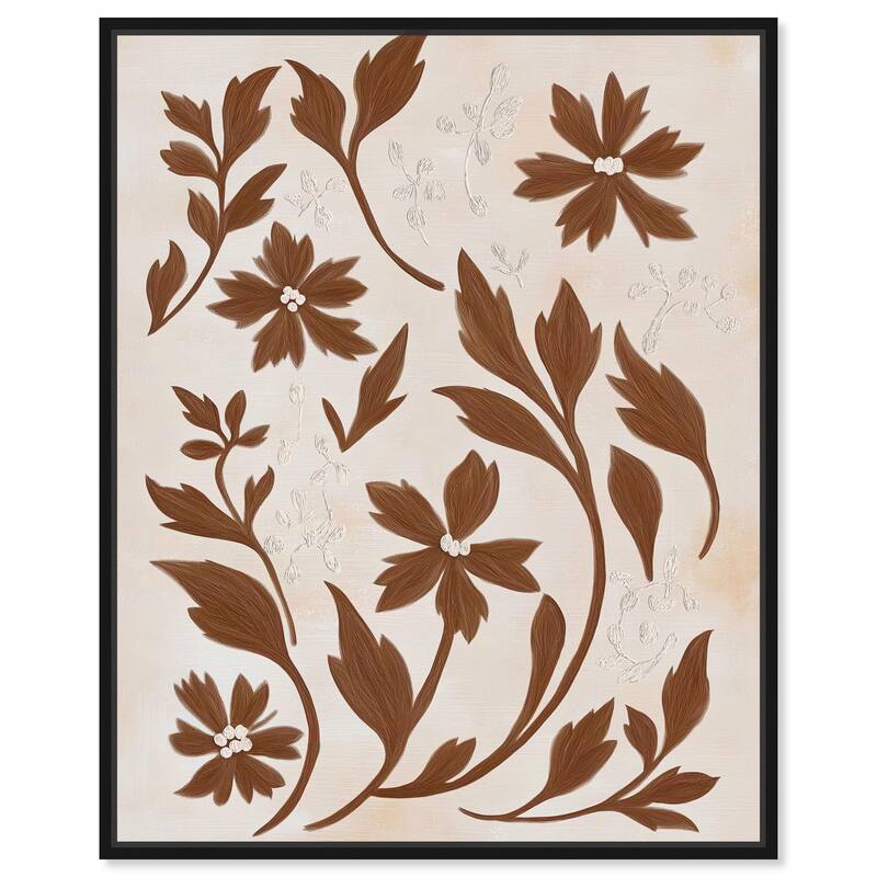 Sepia Sepal II Canvas by Art Remedy - Black - 36" x 45"