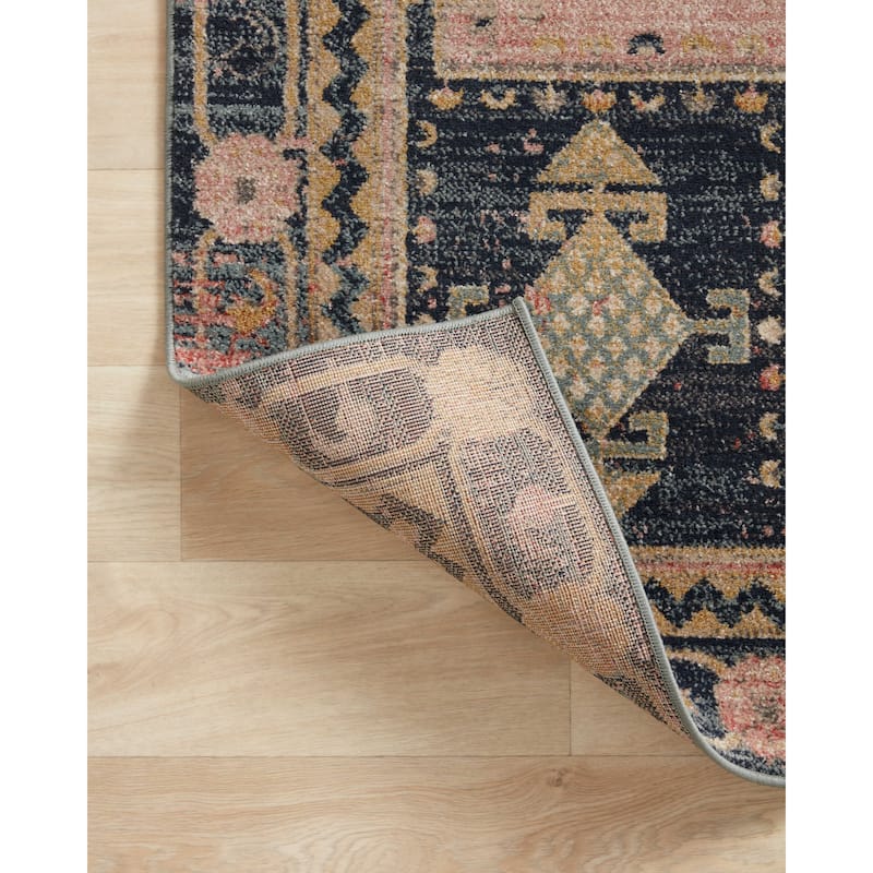 Alexander Home Luxe Rose Antiqued Distressed Area Rug
