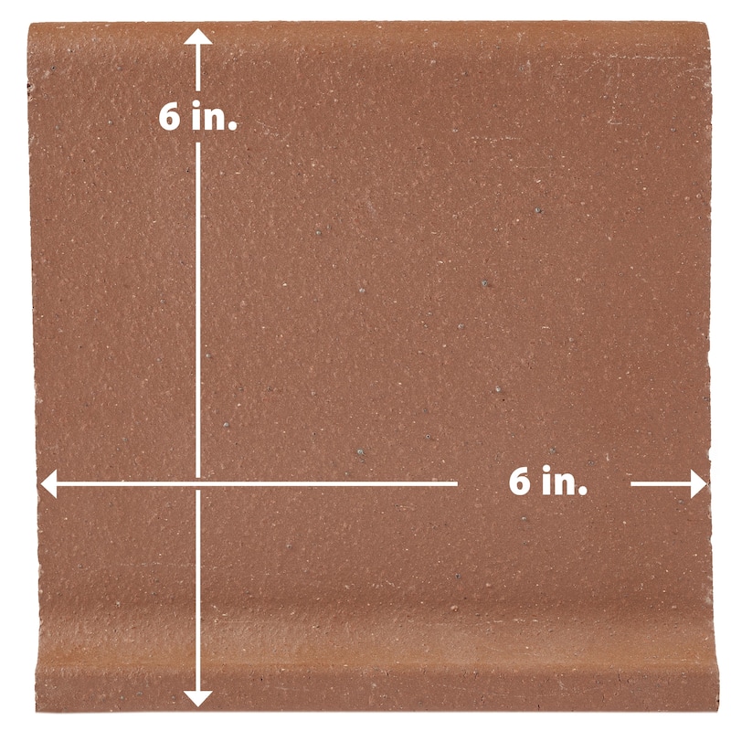 Merola Tile Lincoln Quarry Cove Base Mayflower Red 6" x 6" Ceramic Floor and Wall Trim