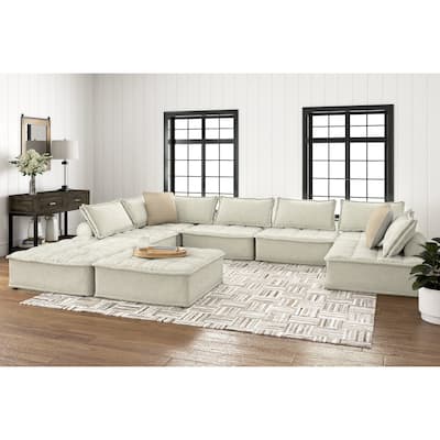 Signature Design by Ashley Bales Gray 8-Piece Modular Seating - 156" W x 117" D x 28" H