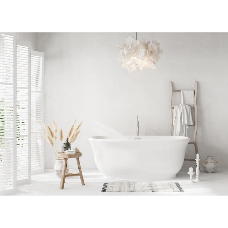 Cameron Soaking Bathtub in Glossy White