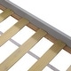 preview thumbnail 20 of 26, Modern Twin Wood Bed Frame with Geometric Headboard, Solid Pine Construction