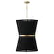 Option Patinaed Brass & Black Rope