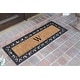 preview thumbnail 13 of 187, Non Slip Coir Low Profile Myla Monogrammed Entry Doormat, 17.7"x47.25"