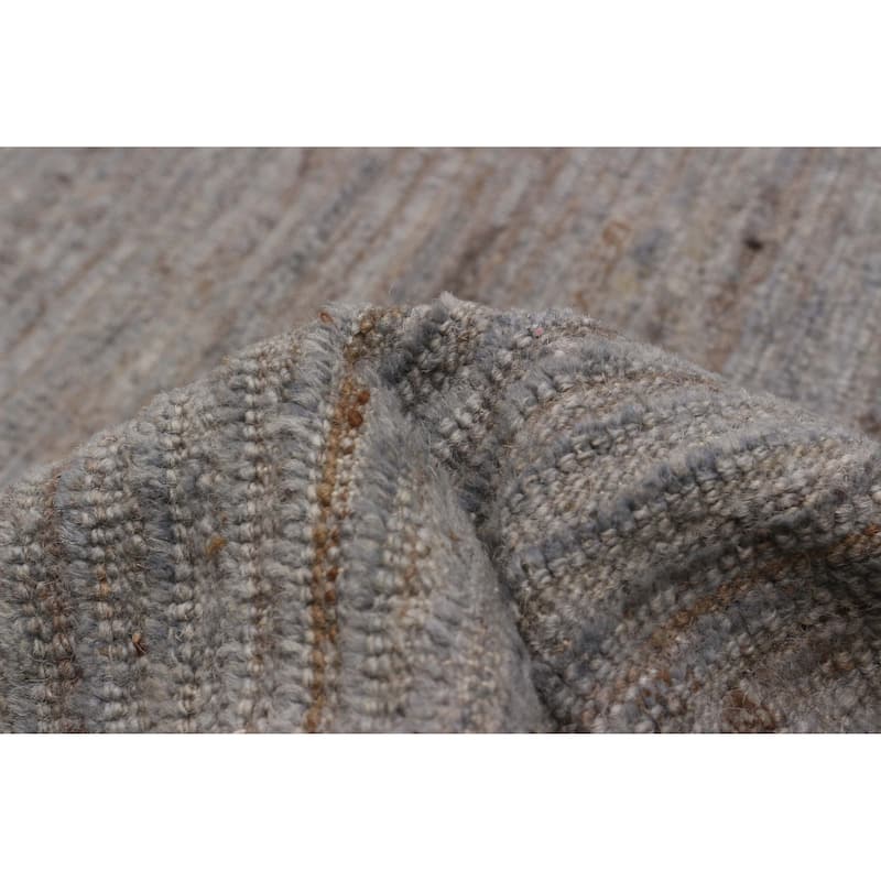 ECARPETGALLERY Hand-knotted Peshawar Ziegler Light Grey Wool Rug - 5'11 x 8'6