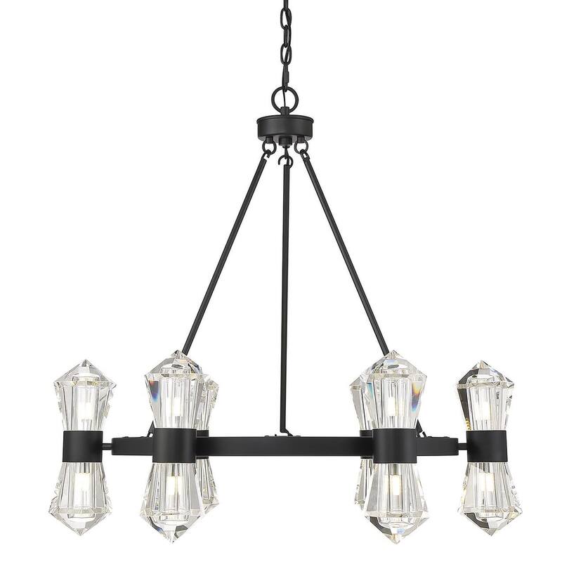 Savoy House 1-1939-12 Dryden 12 Light 32" Wide LED Crystal Ring - Matte Black