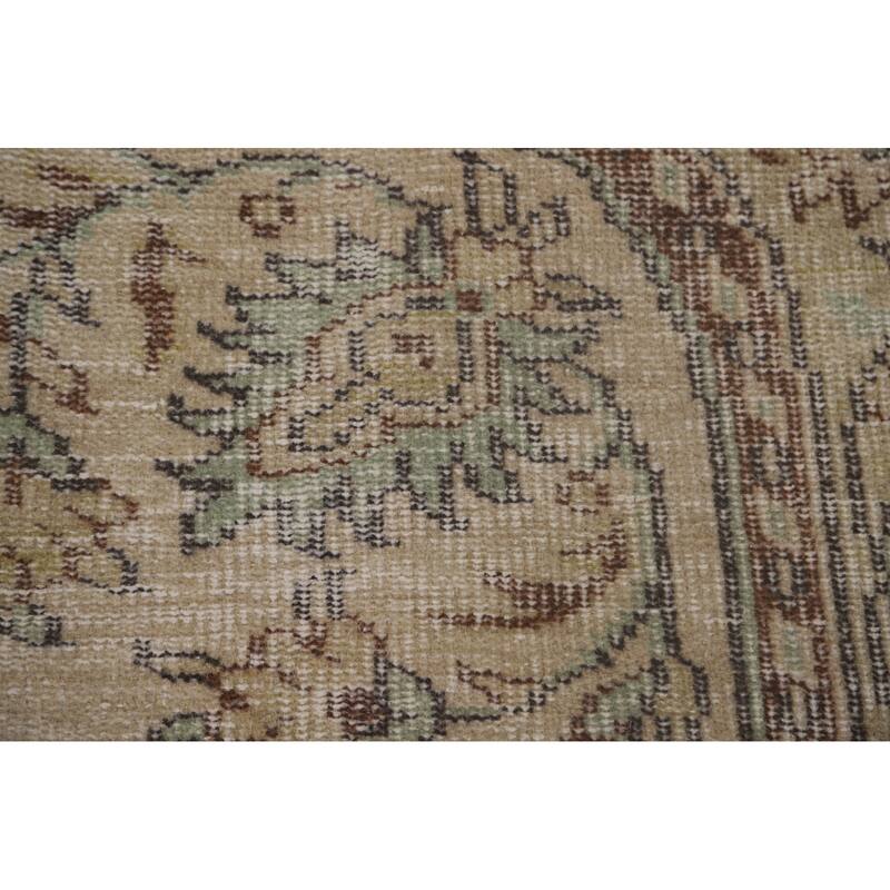 Distressed Anatolian Turkish Vintage Area Rug Handmade Wool Carpet - 5'1"x 8'6"