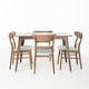 preview thumbnail 63 of 70, Idalia Fabric and Rubberwood 5-piece Wood Rectangular Dining Set by Christopher Knight Home