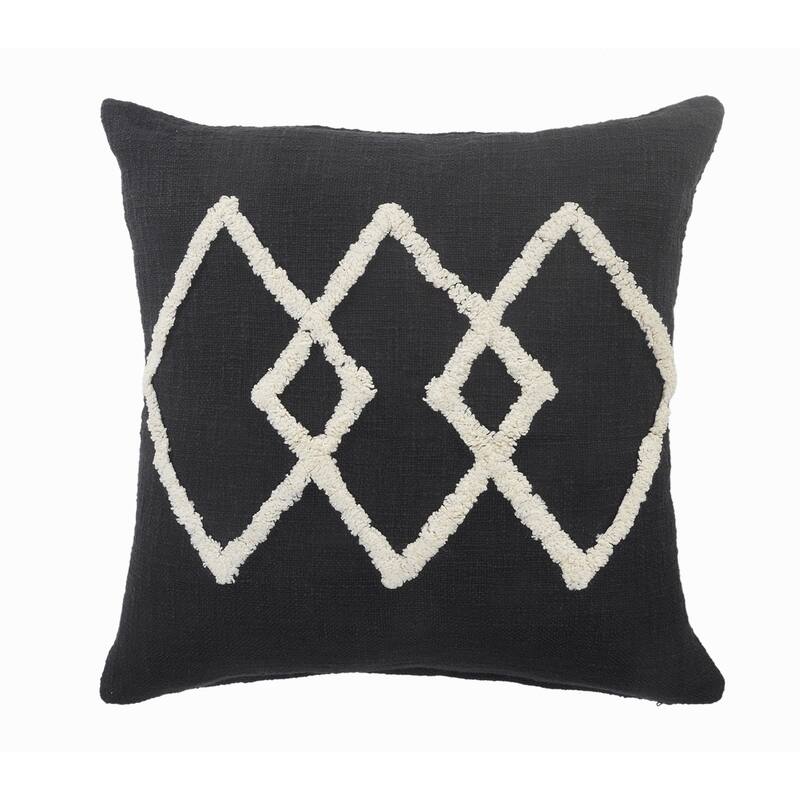 Sevita White Tufted Diamond Throw Pillow