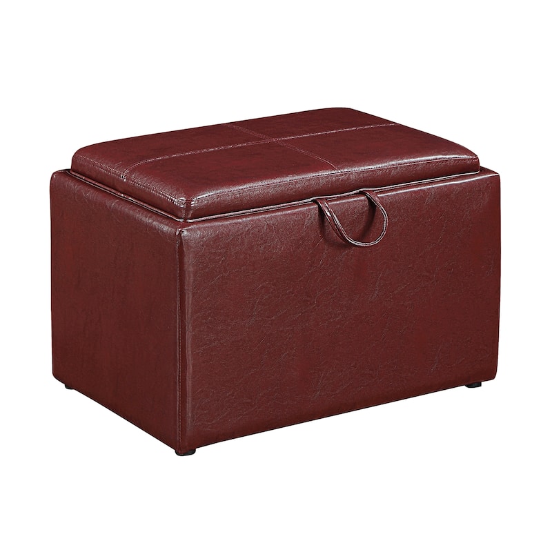 Convenience Concepts Designs4Comfort Accent Storage Ottoman with Reversible Tray