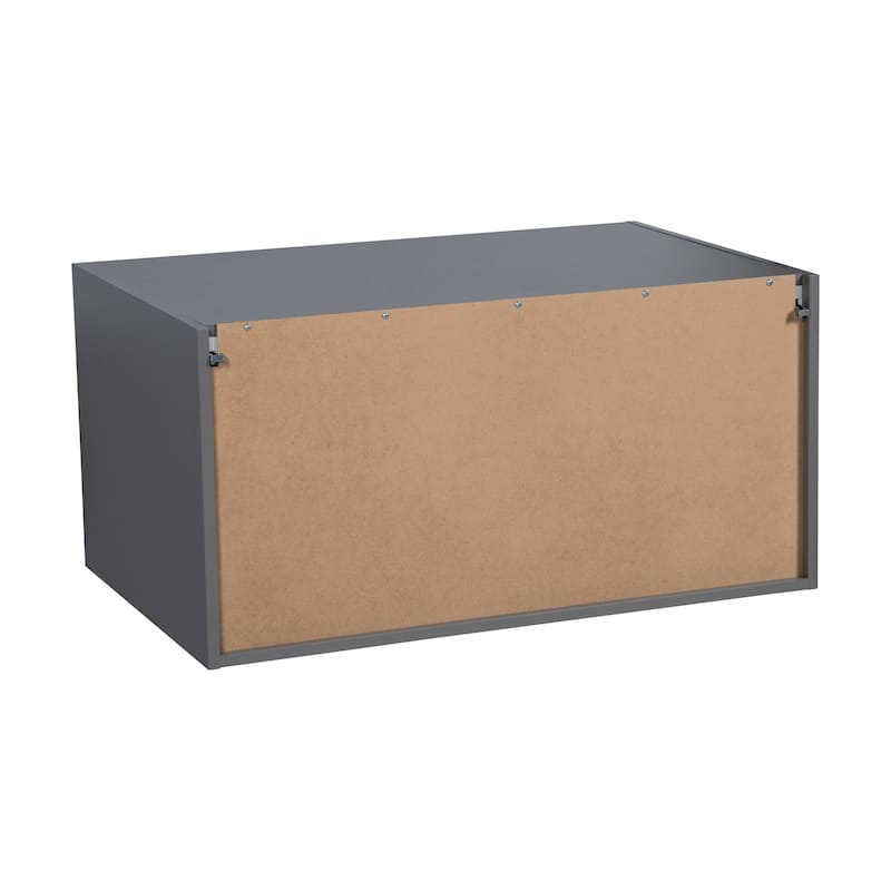 24" x 15" Wall Cabinet-Double Door-Grey - 24 x 15 x 12