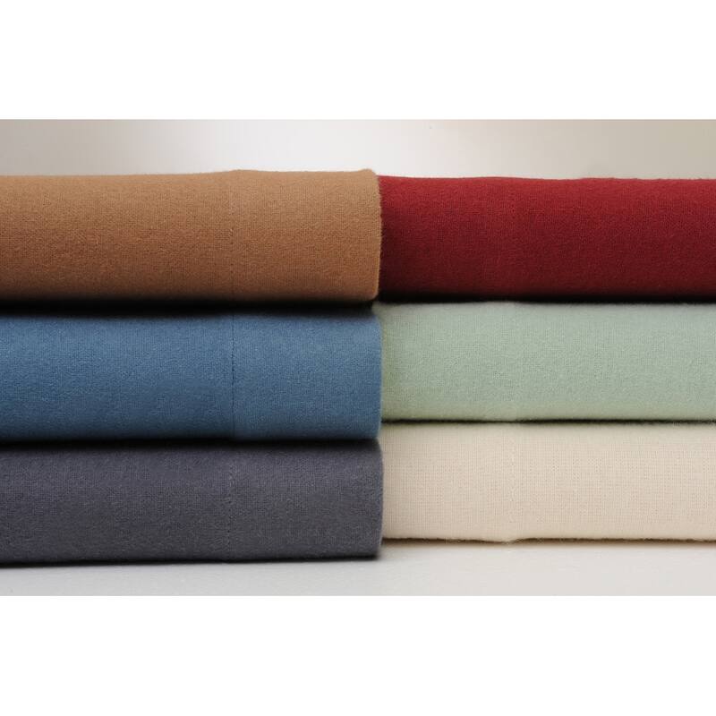 Bibb Home Solid Flannel 4 Piece Sheet Set