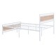 preview thumbnail 6 of 7, White Full Size Bed Frame Metal Platform with Wood Headboard Footboard, Heavy Duty Steel Slats Support/ No Box Spring Required