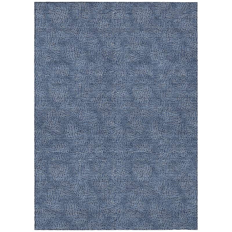 HomeRoots Geometric Transitional Rectangle Outdoor Rug