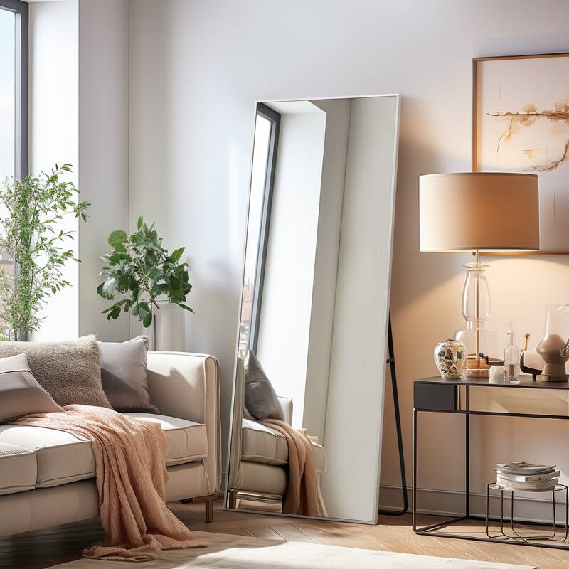 Dovelina Modern Full Length Floor Mirror - Freestanding Vanity Mirror for Bathroom or Living Space