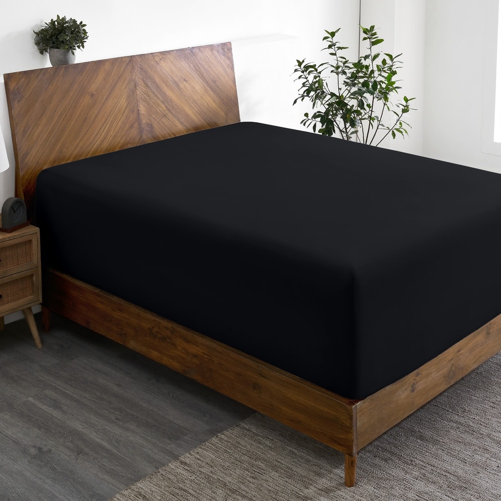 Bare Home Ultra-Soft Microfiber 22 Inch Extra Deep Pocket Fitted Sheet