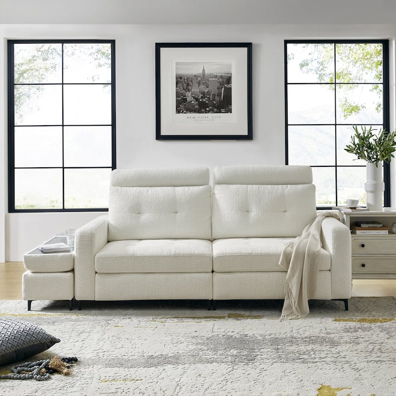 Friedrich Modern Storage Button-tufted Sectional Sofa with Adjustable Seating Depth and Metal Legs by HULALA HOME