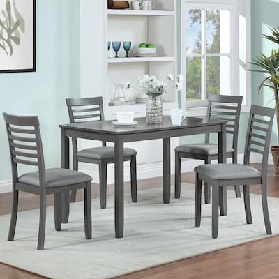 Wooden Dining Rectangular Table set for 4,Kitchen Dining Table for Small Space for Dining Room kitchen