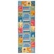 preview thumbnail 7 of 17, SAFAVIEH Kids Playhouse Machine Washable Slip Resistant Sheetal Rug 2'2" x 8' Runner - Blue/Green - Runner