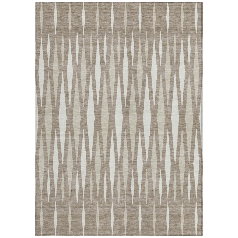 HomeRoots Geometric Transitional Rectangle Outdoor Rug